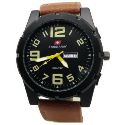 Swiss Army SA 118 Jam Tangan Pria Coklat Kuning