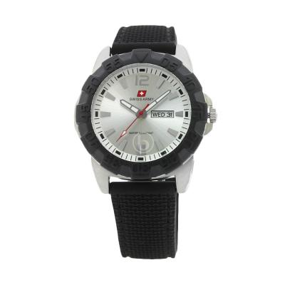 Swiss Army SA 2066 G Silver Hitam Jam Tangan Pria