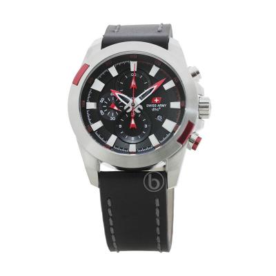 Swiss Army SA 2189 M Ss Chronograph Dial Hitam Jam Tangan Pria