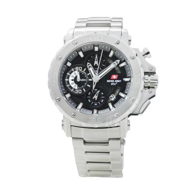 Swiss Army SA 2193M Ss Chronograph Dial Hitam Jam Tangan Pria