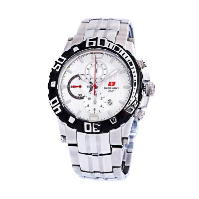 Swiss Army Stainles Steel 2096 White Jam Tangan Pria