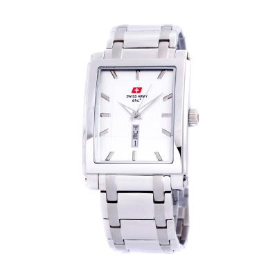 Swiss Army Stainless Steel SA 2190 White Jam Tangan Pria