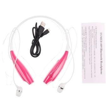 TM-730 Sport Neckband Headset In-ear Wireless Headphones Bluetooth Stereo Earphone Headsets (Pink)  