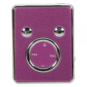 TM08 Cute Panda Face Clip TF Card MP3 Player Purple  