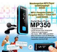 Transcend MP3 350 sport/anti shock 8 gb garansi resmi