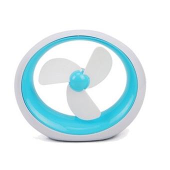 USB Battery Dual Circular Fan (Blue)  