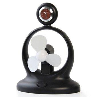 USB Battery Dual Use Time Machine Fan Black  