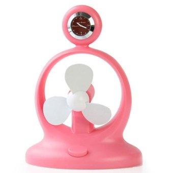 USB Battery Dual Use Time Machine Fan (Pink)  