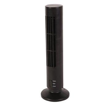 USB Low Double File Bladeless Fan Black (Intl)  