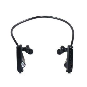 W252 On-Ear Headphone MP3 Player with TF Card Reader Black  