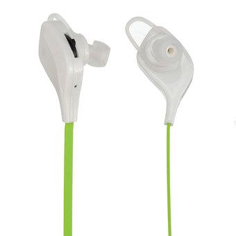 Wireless Bluetooth 4.1 Handfree Sport Stereo Earphone (Green+White) (Intl)  