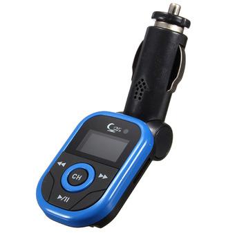 Wireless LCD Car Kit MP3 Player FM Transmitter Modulator USB TF MMC Remote Blue (Intl)  