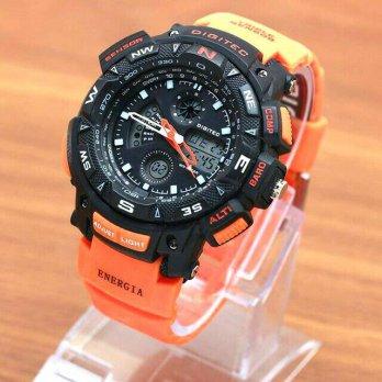 [Digitec] Jam Tangan Pria DG-2044T Black Strap Orange Original