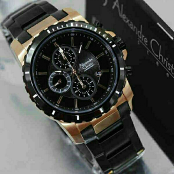 [Jam Tangan] Alexandre Christie Original Ac 6141/Black Rose Gold