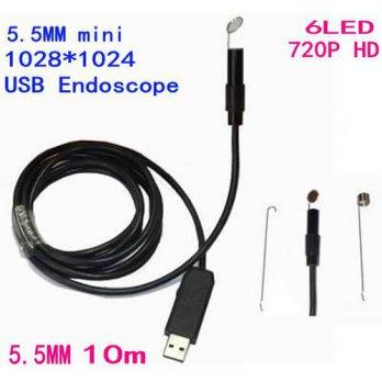 [globalbuy] 10M waterproof 5.5mm mini usb endoscope camera with 6 LED 2mp usb endoscope ca/2940636