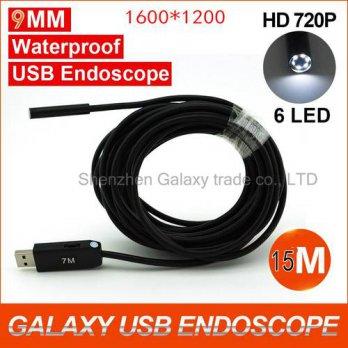 [globalbuy] 15M waterproof 9mm usb endoscope camera with 6 LED mini 2mp usb endoscope came/2940759