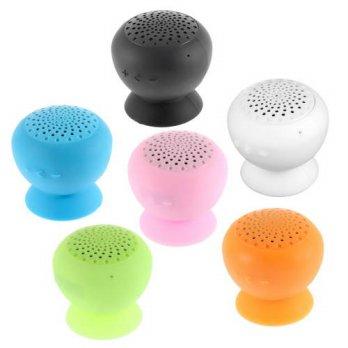 [globalbuy] 1pc Mushroom Mini Wireless Bluetooth Speaker Waterproof Silicone Sucker Hands /2963929