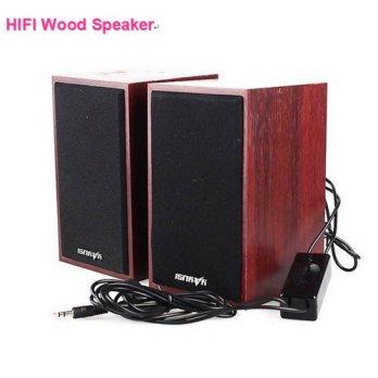 [globalbuy] Guarantee 100 1 Pair HIFI USB Powered Wood Speaker Computer Notebook Digital A/1351046