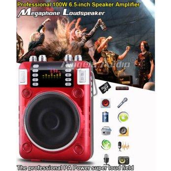 [globalbuy] High Power Amplifier Mini Portable FM Radio MP3 Player Loudspeaker Megaphone S/2419074