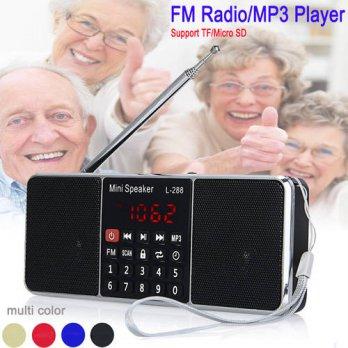 [globalbuy] L-288 Portable Mini FM Radio Speaker MP3 Music Player with Super Bass Stereo S/2963153