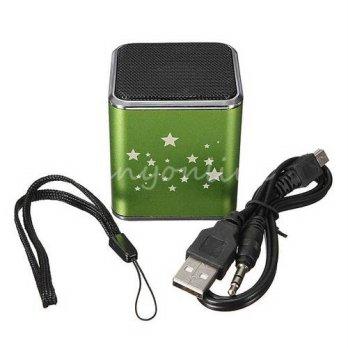 [globalbuy] MD07U Greem USB Mini Speaker Portable FM Sound Music Box Player Digital Amplif/2963948