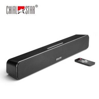 [globalbuy] Mini Sound Bar 18-inch 2.0 Channel Stereo Audio Player Wireless Subwoofer Spea/2145967