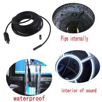 [globalbuy] New 2m Waterproof Industrial 7mm 480P Endoscopy Camera Video 6 LED IP67 USB 2./2701278