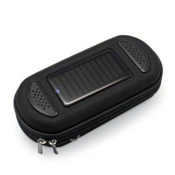 [globalbuy] Newest Black Portable Solar Charger Speaker Case Cell Phone MP3 MP4 USB for Mo/2356047