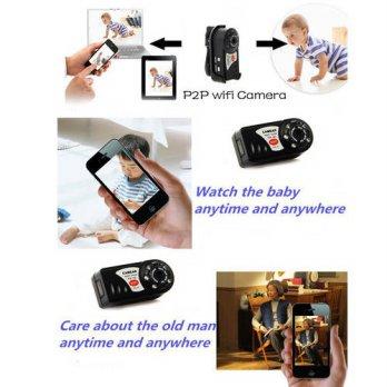 [globalbuy] Q7 P2P WiFi Mini camera camcorders DVR Night Vision Sport DV Wireless wifi IP /2700720