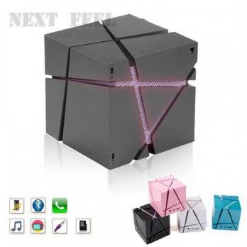 [globalbuy] Qone Cube Mini Portable Wireless Bluetooth Speaker LED lights Pulse TF FM Radi/2419466