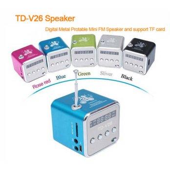 [globalbuy] TD-V26 MINI portable speaker support USB SD card FM radio Loudspeaker Music MP/1871925