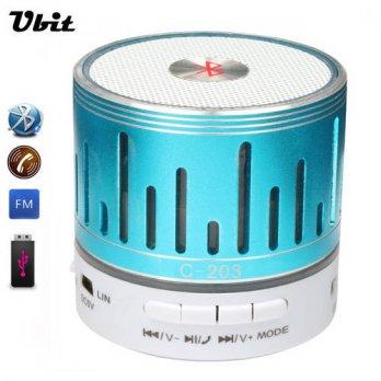 [globalbuy] Ubit Bluetooth Wireless Remote Shutter LED Light Speakers C-203 Wireless Mini /2265970