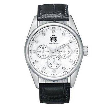 [macyskorea] AIBI Waterproof Mens Silver-tone Jewelry Dial Quartz Wrist Watch with Black L/9951478