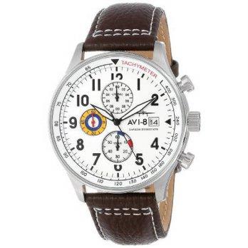 [macyskorea] AVI-8 Mens AV-4011-01 Hawker Hurricane Stainless Steel Watch with Leather Ban/9529481