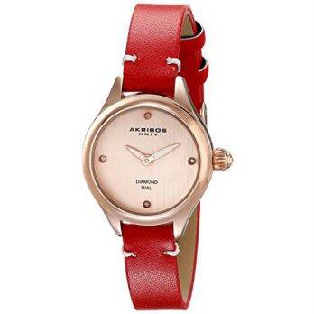 [macyskorea] Akribos XXIV Womens AK750RD Analog Display Japanese Quartz Red Watch/9953766