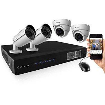 [macyskorea] Amcrest HD 720P 4CH Video Security System - Four 1280TVL 1.0-Megapixel Weathe/9105146