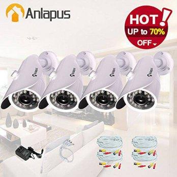 [macyskorea] Anlapus 4 Pack 700tvl 65FT/20M Night Vision Weatherproof 24IR Infrared Lens S/9111634