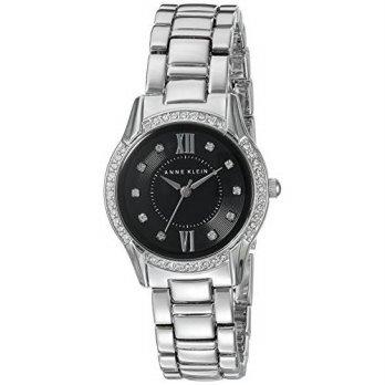 [macyskorea] Anne Klein Womens AK/2161BKSV Swarovski Crystal Accented Silver-Tone Bracelet/9528581