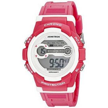 [macyskorea] Armitron Sport Womens 45/7064PNK White Accented Digital Chronograph Pink Resi/9529712