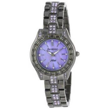 [macyskorea] Armitron Womens 75/5053VMDG Purple Swarovski Crystal Accented Gunmetal B/9953699