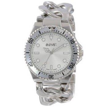 [macyskorea] August Steiner Womens AS8079SS Swiss Diver Silver-Tone Twist Chain Brace/9951942