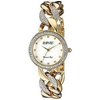 [macyskorea] August Steiner Womens AS8190YG Round Gold Mother of Pearl Dial Three Han/9952943