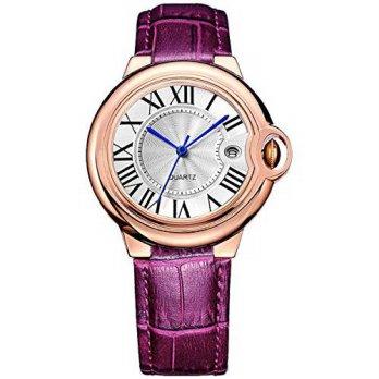 [macyskorea] Binger BINGER Womens Date Dress Watch Rose Gold Tone Roman Numeral Leather St/9528876