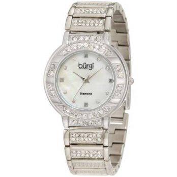 [macyskorea] Burgi Womens BUR067SS Mother-Of-Pearl Diamond Quartz Watch/9951473