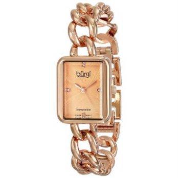 [macyskorea] Burgi Womens BUR100RG Rose-Tone Stainless Steel Watch with Link Bracelet/9953372