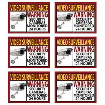 [macyskorea] Business Basics 6 Pack Video Surveillance Sticker Bright Yellow and Red Best /9511788