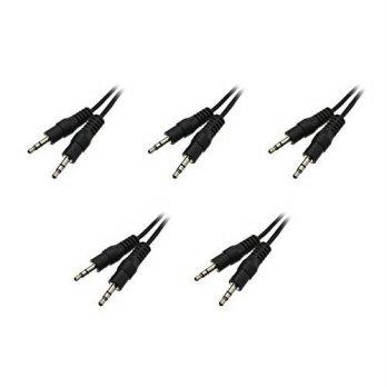 [macyskorea] C&E 3.5mm Stereo Cable, 3.5mm Male, 6 foot -(CNE15676), Pack of 5/286151