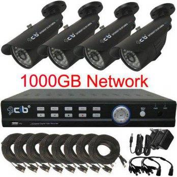 [macyskorea] CIB Security J960H08N1000G7656-4 Security Surveillance DVR System Kit (Black)/9123774