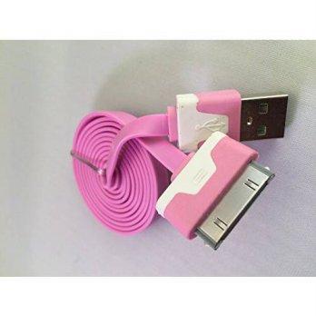 [macyskorea] COMPUNILE 1x 30 Pin 3ft (1m) Flat Noodle [ Light Pink ] Charging/Sync Cable/9143648