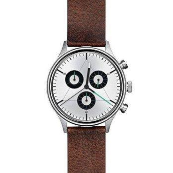 [macyskorea] Cronometrics CM02WL12 Unisex Stainless Steel Dark Brown Leather Band White Di/9953721